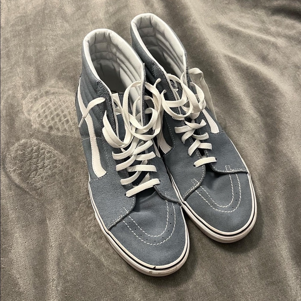 Blue high top vans